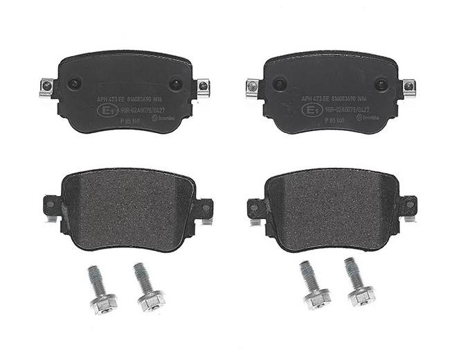 Audi VW Disc Brake Pad Set - Rear (Low-Met) 7N0698451A - Brembo P85140